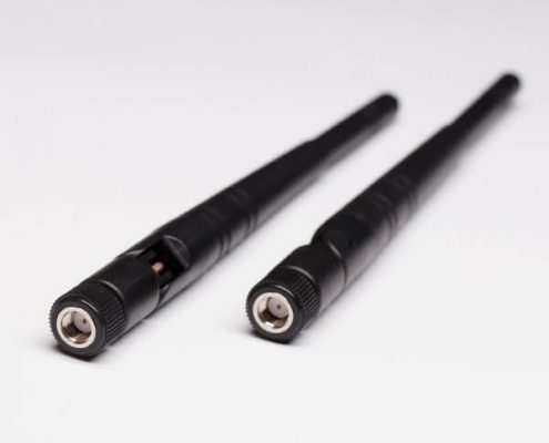 棒狀wifi天線2.4G 3DBI黑色大s天線4+2圈配SMA接口